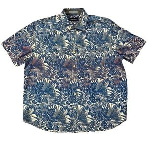 ❣️SALE❣️Tommy Bahama Hawaiian Beach Camp Cruise Shirt Floral Top Curved Hem